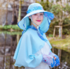 【清仓特价，不退换】YL夏季遮阳防晒帽（帽子+披肩） 商品缩略图0