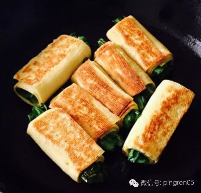 3.香煎豆皮蔬菜卷