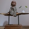 【家居摆件】*禅意家居摆件 陶瓷工艺品大号小和尚禅悟中式玄关镇宅紫砂陶佛像 商品缩略图1