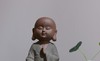 【家居摆件】*禅意家居摆件 陶瓷工艺品大号小和尚禅悟中式玄关镇宅紫砂陶佛像 商品缩略图0