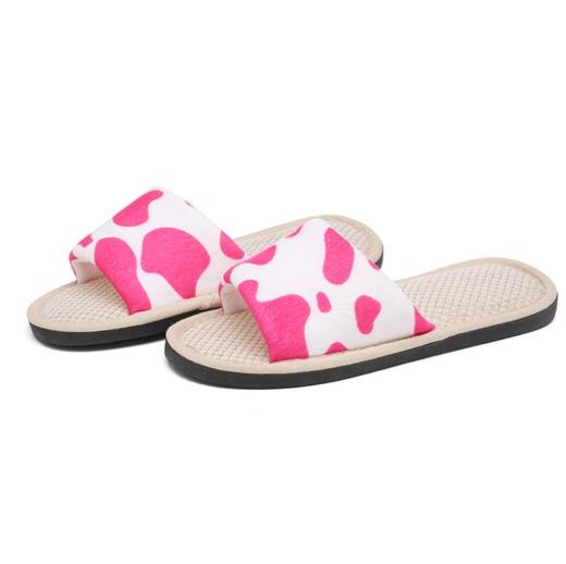 【服饰鞋包】亚麻拖鞋女夏室内外居家防滑办公室家用家居可爱蝴蝶结凉拖鞋 商品图6