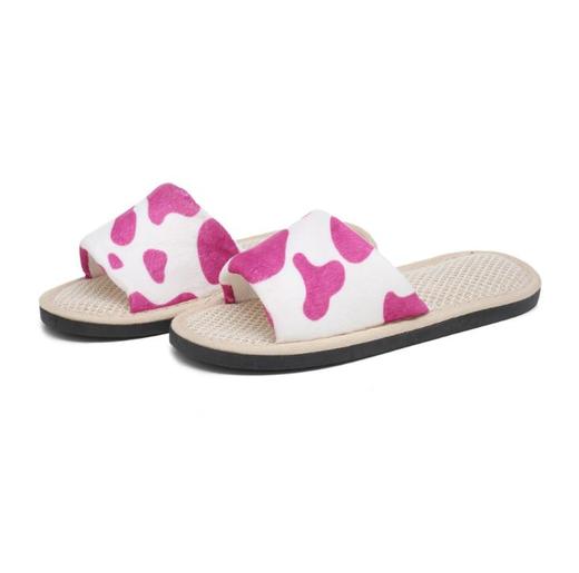 【服饰鞋包】亚麻拖鞋女夏室内外居家防滑办公室家用家居可爱蝴蝶结凉拖鞋 商品图8