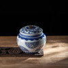 宝瓷林 青花描金八宝纹盖罐（铜钮） 商品缩略图1