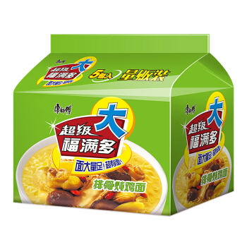康师傅超级福满多排骨炖鸡五连包(1*30)(生产日期2018