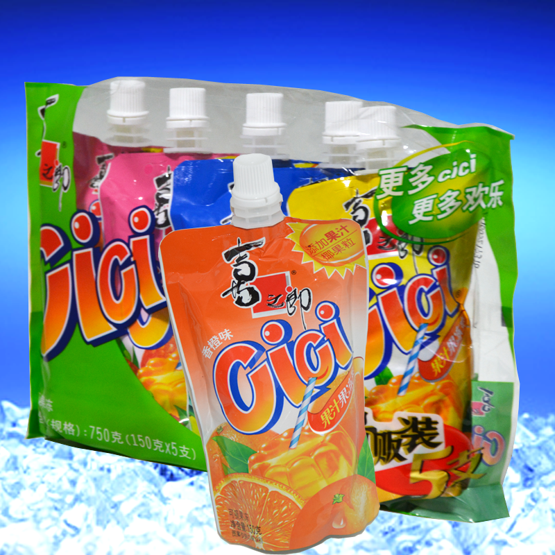 喜之郎 cici 吸吸果冻5支特惠装150g*5袋 赠送80ml芒果味复合果汁