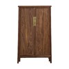 新仿黑胡桃木+贴皮板新中式面条柜中号柜柜子QN1611001676 Newly made Black walnut wood Reproduction Ming cabinet 商品缩略图1