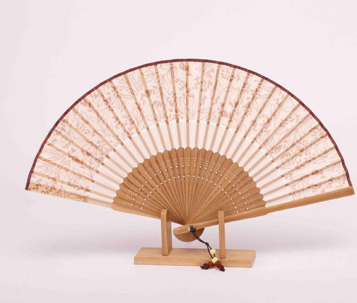 Korssan 桑蚕丝手工画竹骨扇  CSS1363001  02F咖 商品图0