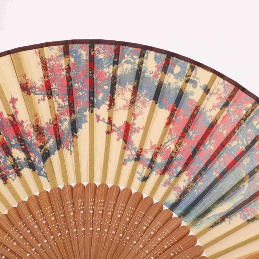 Korssan 桑蚕丝手工画竹骨扇  CSS1363001  07A红 商品图2