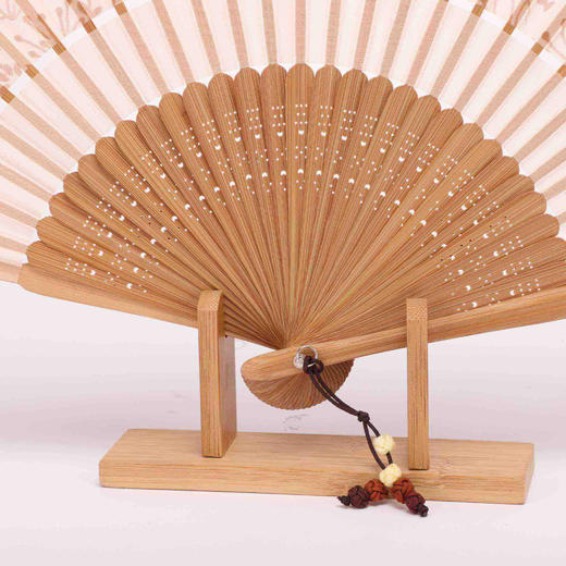 Korssan 桑蚕丝手工画竹骨扇  CSS1363001  02F咖 商品图1
