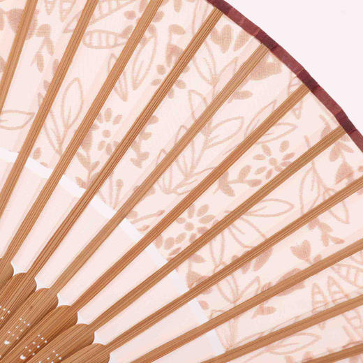 Korssan 桑蚕丝手工画竹骨扇  CSS1363001  02F咖 商品图3