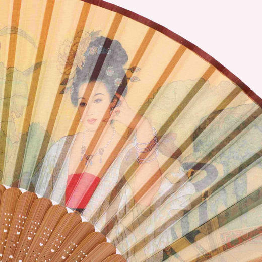 Korssan 桑蚕丝手工画竹骨扇  CSS1363001 07I 黄 商品图2