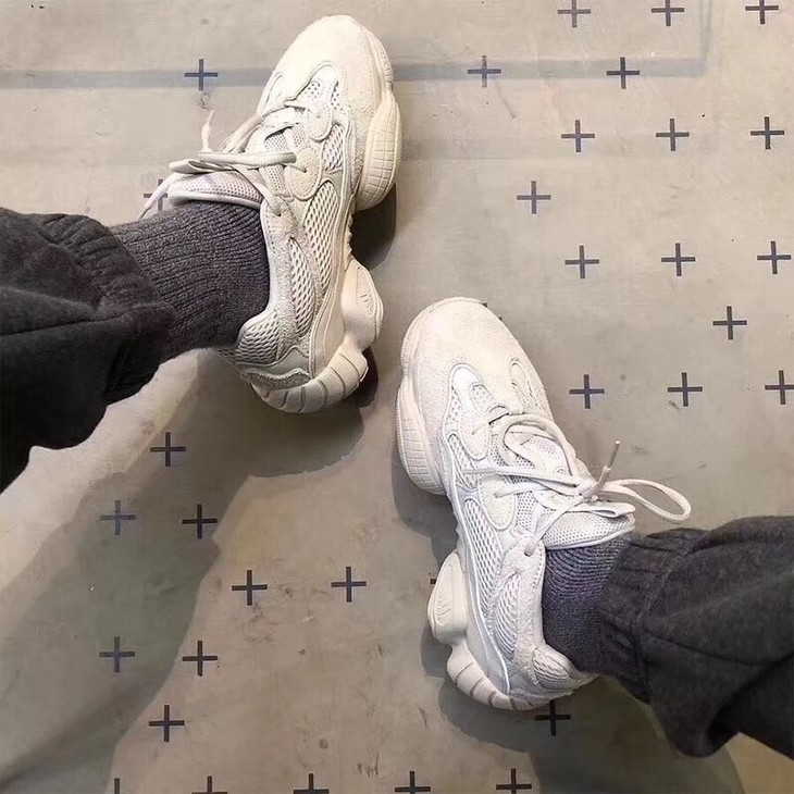 明星nba球星同款!adidas yeezy 500 侃爷椰子男女复古运动老爹鞋