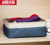 【家用杂物】。布艺收纳筐加厚棉麻家居用品收纳箱套装布艺收纳盒 商品缩略图0