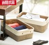 【家用杂物】。布艺收纳筐加厚棉麻家居用品收纳箱套装布艺收纳盒 商品缩略图1