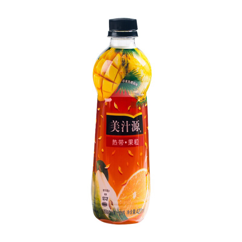 美汁源热带果粒复合果汁饮料420ml