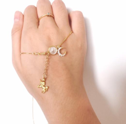 【项链】独角兽守护 爱情 锁骨链 Y型项链 情人节礼物 14K包金 商品图2