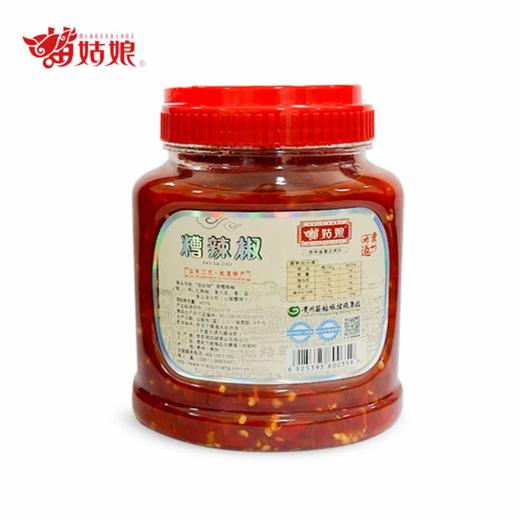 苗姑娘 糟辣椒 剁椒辣椒酱下饭菜 850g桶装 商品图2