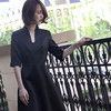 喵娘精工小立领收腰显瘦气质优雅sukol赫本小黑裙复古连衣裙 商品缩略图2