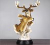 【家居摆件】。树脂工艺品欧式家居摆件结婚创意礼品情侣仿真鹿头摆件 商品缩略图1