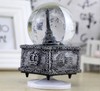 【家居摆件】。复古四方铁塔水晶球旋转雪花音乐盒 八音盒 商品缩略图2