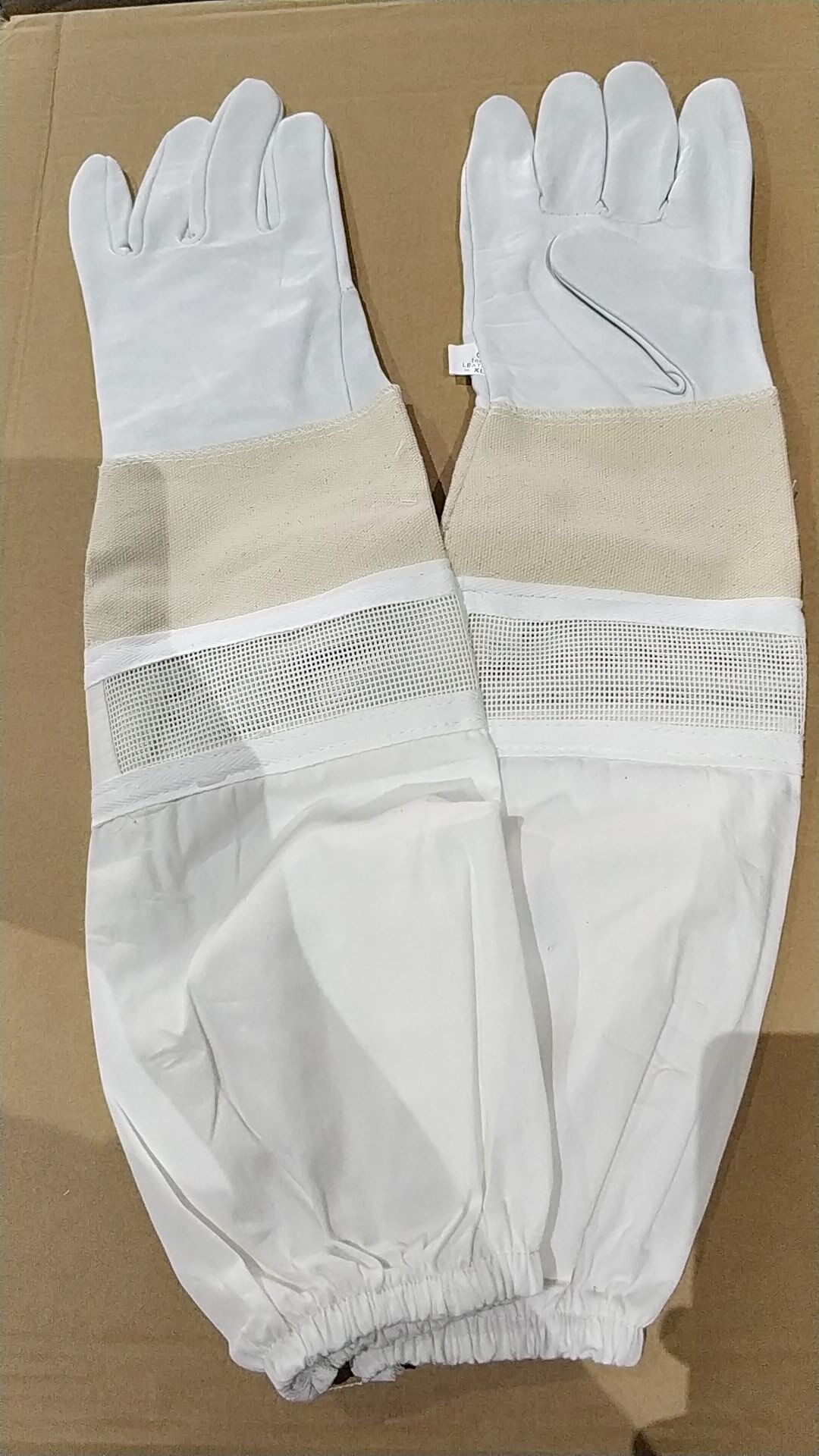 【正品保证】汪氏养蜂专用羊皮网状手套防蜜蜂蛰用品高档真皮防护手套出口热卖