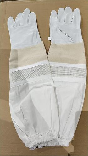 【正品保证】汪氏养蜂专用羊皮网状手套防蜜蜂蛰用品高档真皮防护手套出口热卖