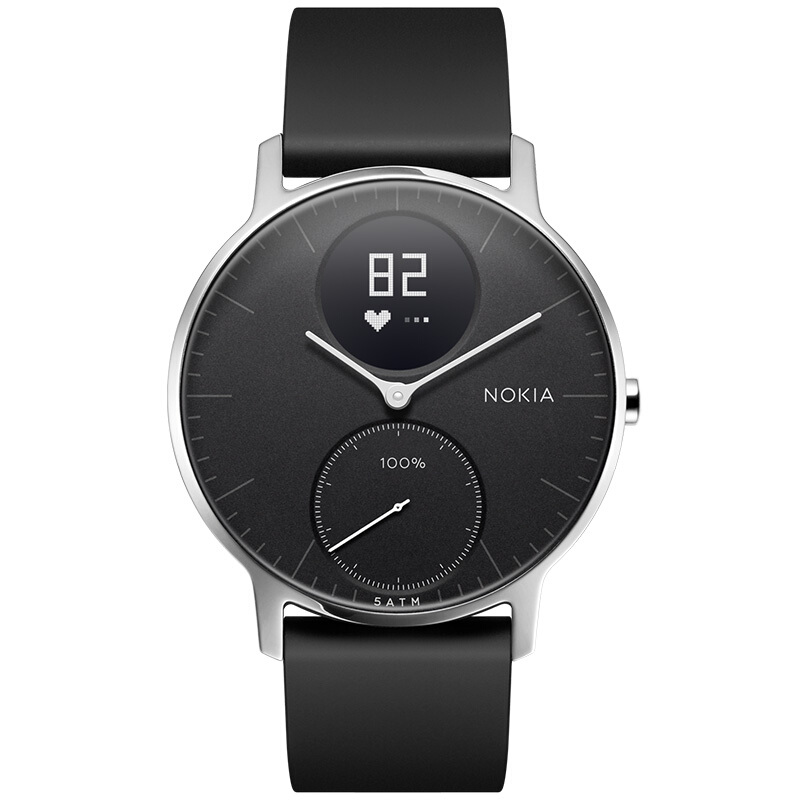 诺基亚(nokia) steel hr 智能手表 金属表面 智能心率追踪 游泳防水