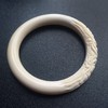 【D46617】猛犸象牙双龙圆条手镯 商品缩略图0