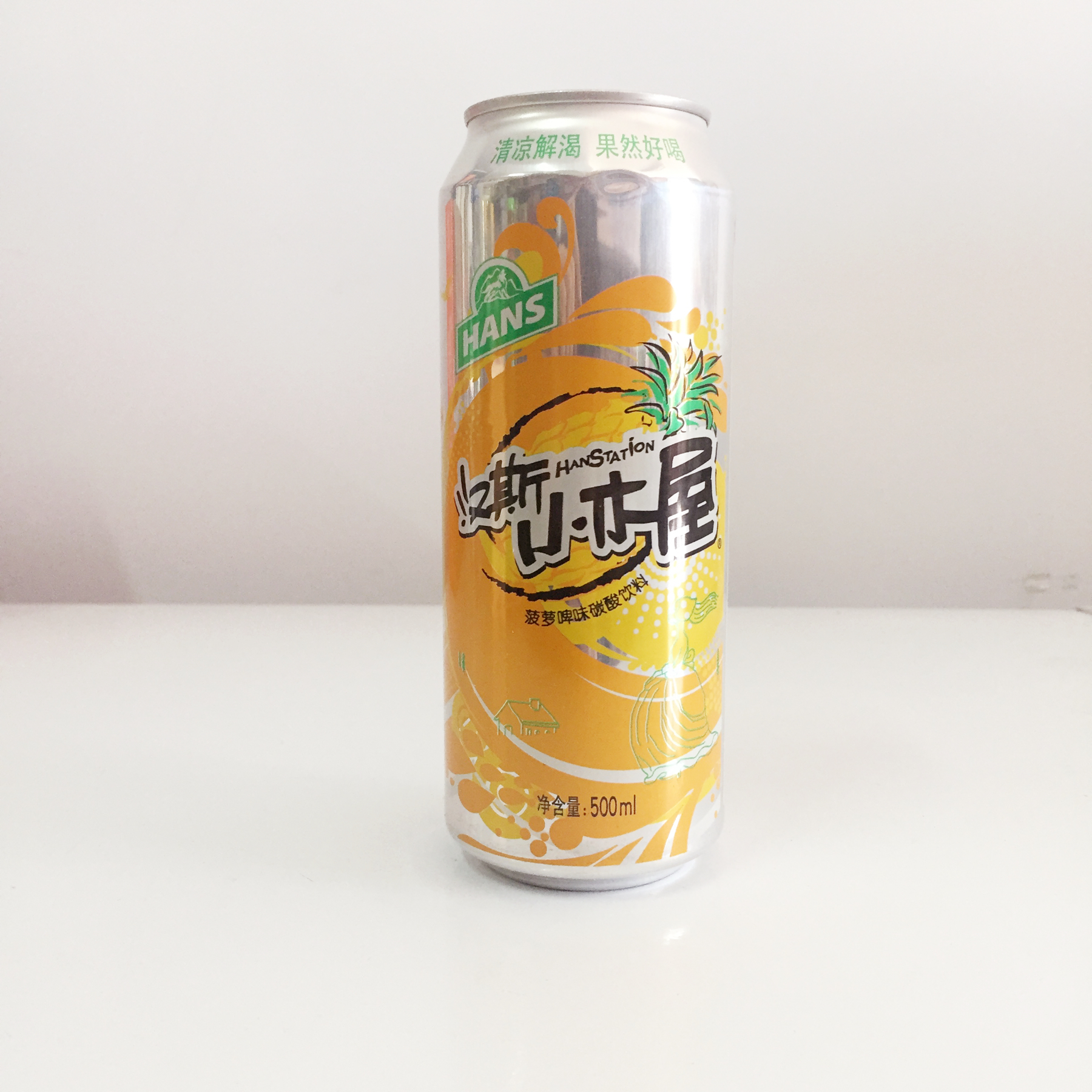 【碳酸饮料】汉斯小木屋菠萝味碳酸饮料500ml