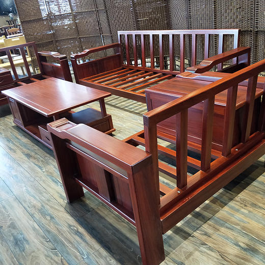 大展宏图红木沙发组合（1＋2＋3＋茶几） 运费到付 商品图2