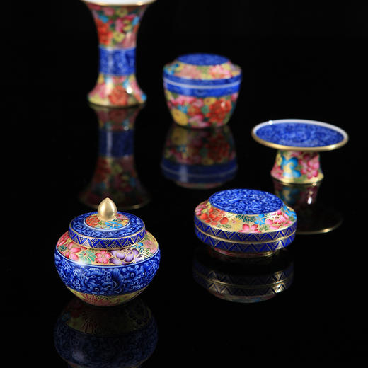 珐琅彩描金万花香道六件套 商品图4