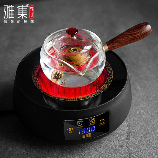 雅集 侧把壶玻璃茶壶家用泡茶壶煮茶茶具过滤耐高温泡茶器 商品图4