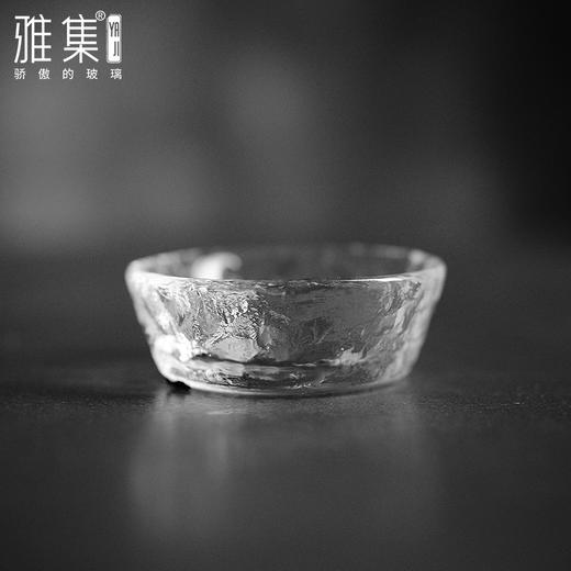 雅集  锤纹玻璃品茶杯手工玻璃小茶杯品茗杯加厚耐热透明玻璃小杯子 商品图1