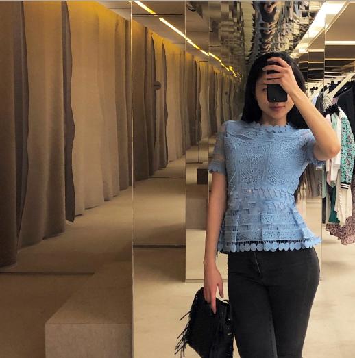 【服饰】m短袖重工蕾丝镂空上衣T恤女LOSERAY 商品图2