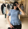 【服饰】m短袖重工蕾丝镂空上衣T恤女LOSERAY 商品缩略图0