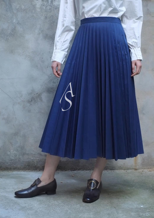Margaret Howell 蓝色百褶裙 商品图0