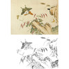 白描底稿-工笔花鸟-百蝶图之二-俞致贞-BH02 商品缩略图0