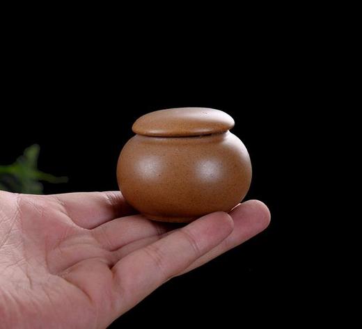 【茶杯茶具】迷你茶叶罐陶瓷罐陶瓷瓶化妆罐扁平沉香粉密封罐药膏药粉储存罐 商品图3