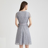 EITIE爱特爱女装夏季蝴蝶结系带蕾丝钩花连衣裙A字裙女裙B1807042 商品缩略图4