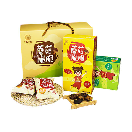 【健康零食】皇品字号 蘑菇脆脆 礼盒装 健康网红零食 五盒装（口味随机） 商品图4