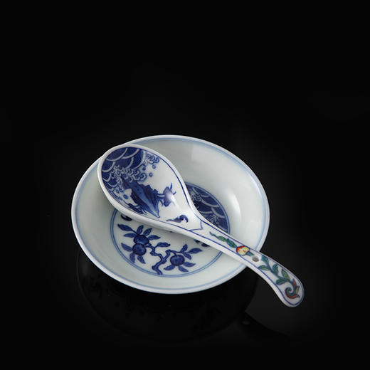 青花斗彩寿山福海28头餐具（定制产品） 商品图3