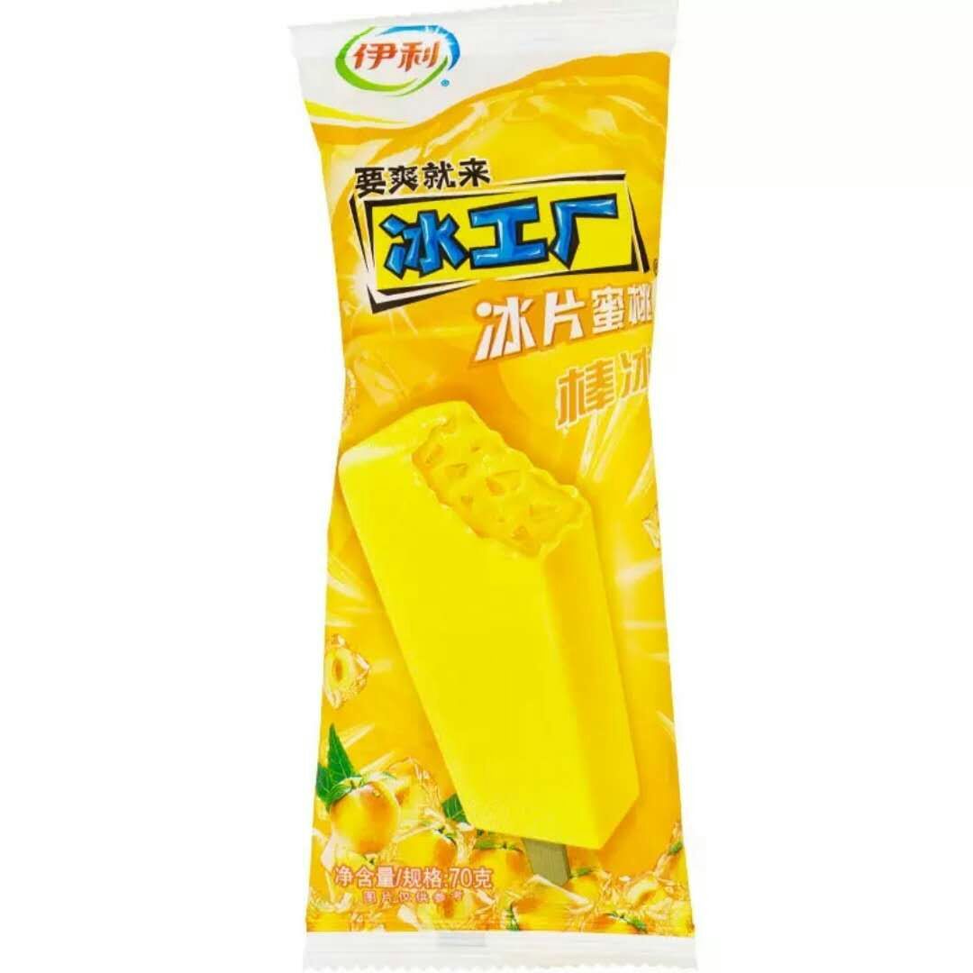 伊利 冰工厂 冰片蜜桃 70g