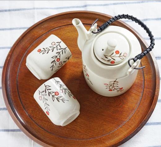 【茶杯茶具】原是家居 日式手绘 简约柳条茶具套装 茶壶茶杯 一壶两杯 商品图4