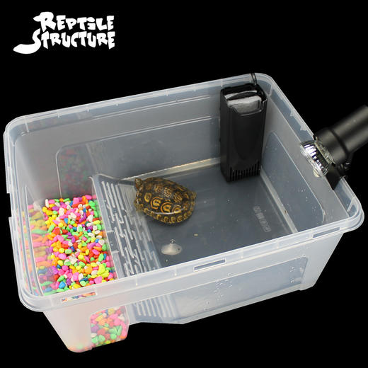 Reptile Structure-爬结构 大型塑料带晒台乌龟缸巴西龟鳄龟养龟饲养盒水陆客厅桌面中小鱼缸-分销 商品图4