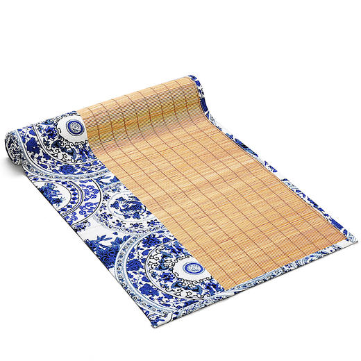 尚置丨中国风竹制麻布茶席 深蓝色/天青色 两色可选 120cm*30cm      商品图4