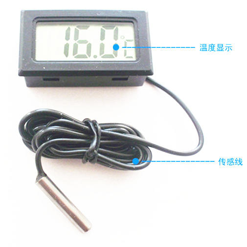 Reptile Structure-爬结构 宠物爬虫箱蜥蜴陆龟水族箱空气水温电子温度计迷你数字带线探头针-分销 商品图4