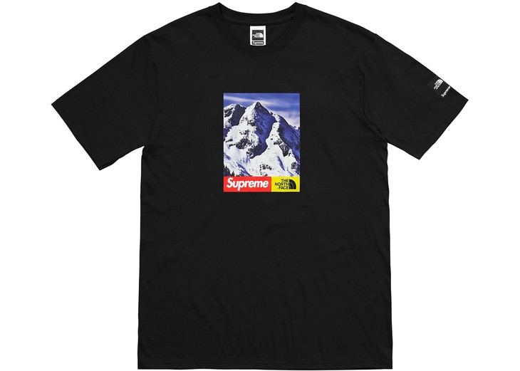 supreme the north face mountain tee black t恤