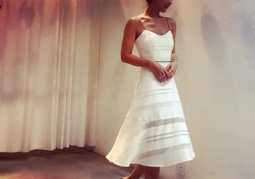 Atelier Miss Lu/ Louise- 白色透视感真丝吊带裙 商品图4