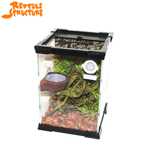 Reptile Structure-爬结构 树栖型爬箱食盆变色龙网箱玻璃箱睫角守宫盖勾亚水盆果泥磁力食盆-分销 商品图1