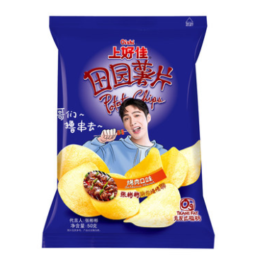 上好佳 田园薯片-烤肉口味 50g